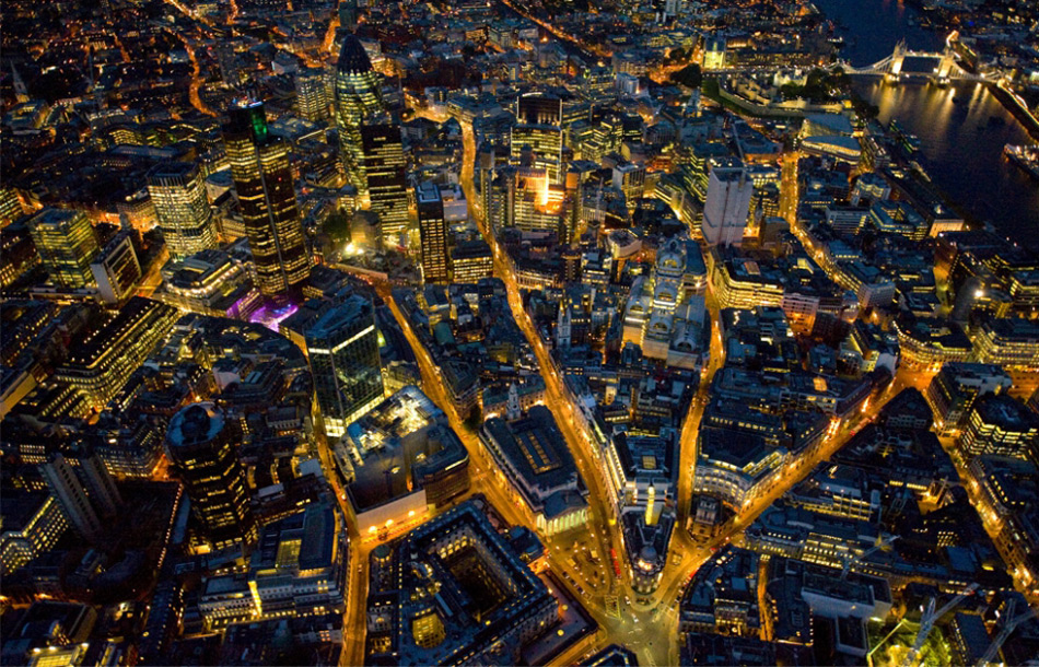 Ночной Лондон — Аэрофотографии Джейсона Хоксаи