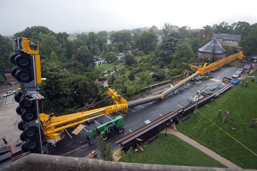 Падение 500-тонного крана в Вашингтоне