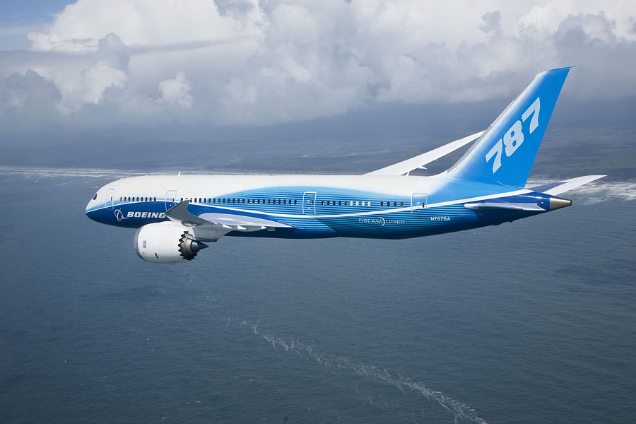 Первый полет Boeing 787 Dreamliner