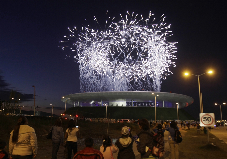 Заключительный салют церемонии открытия Панамериканских игр