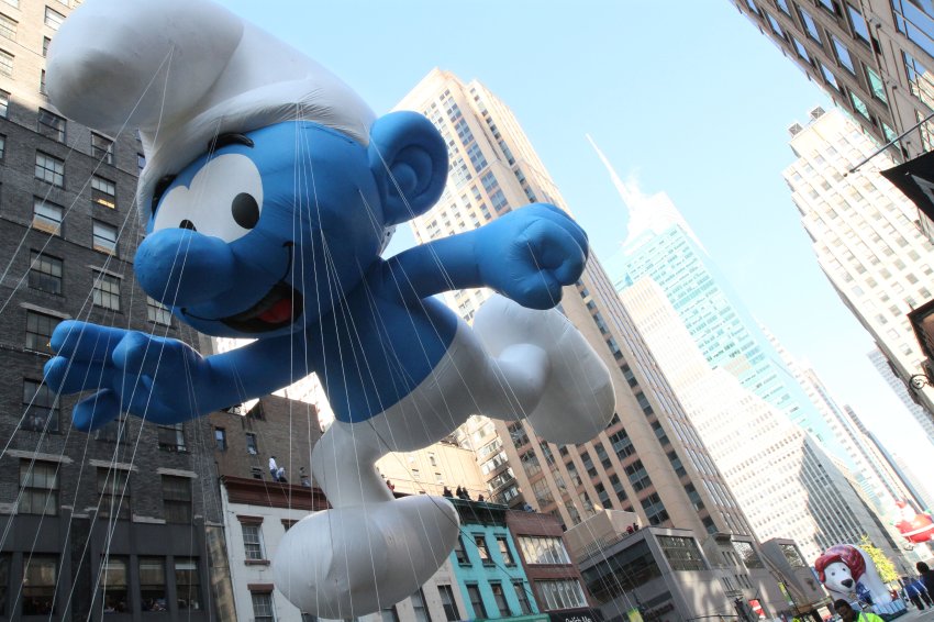 Smurfs то же был замечен на улицах Нью-Йорка