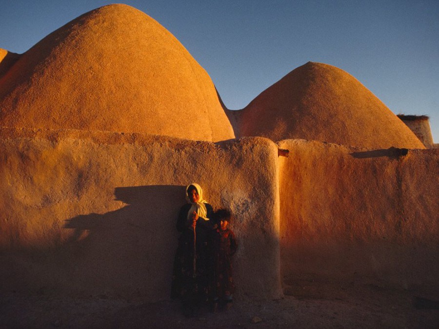 Древние кирпичные жилища в Сирии