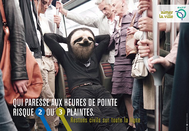 Социальная реклама в Парижском метро