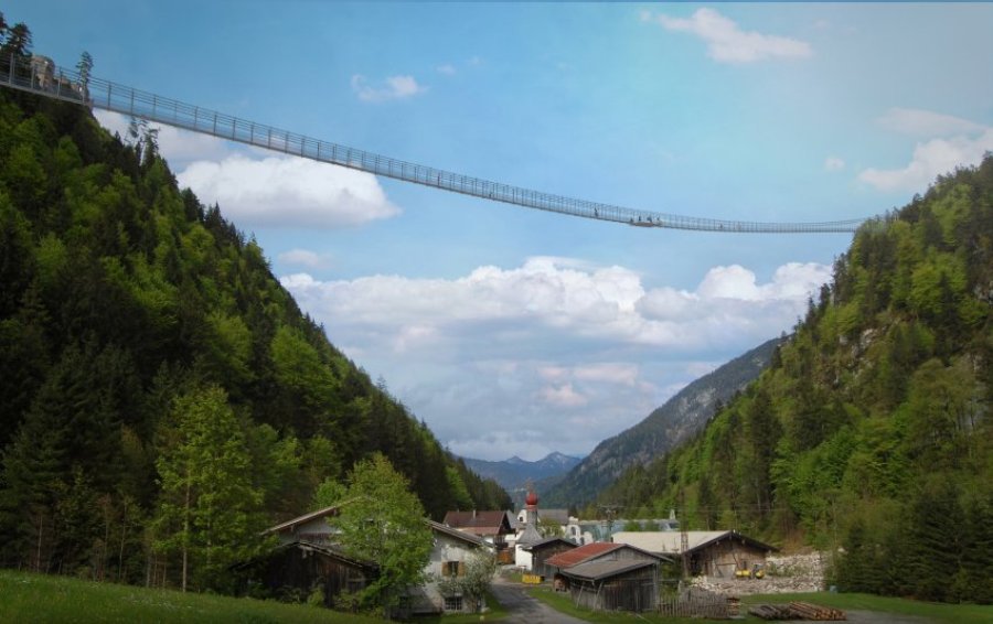 В Австрии построят самый длинный подвесной мост