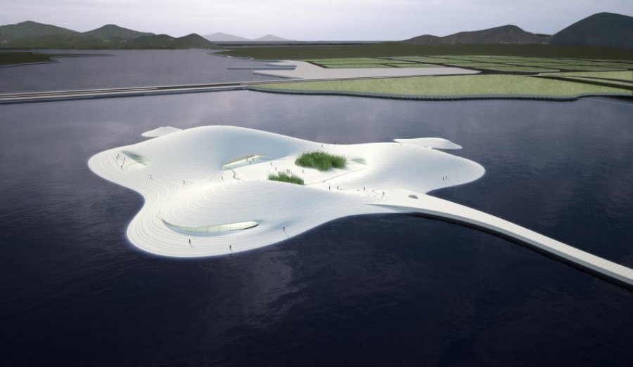 Китайцы построят музей на воде в форме ската