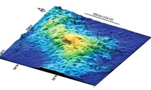 3-D-карта мега-вулкана 