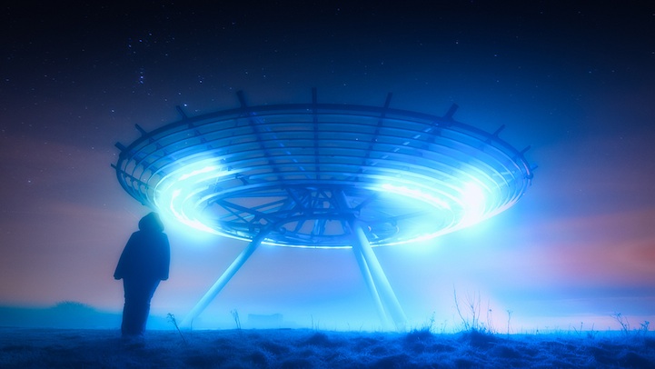 Арт-объект НЛО в провинции Ланкастер